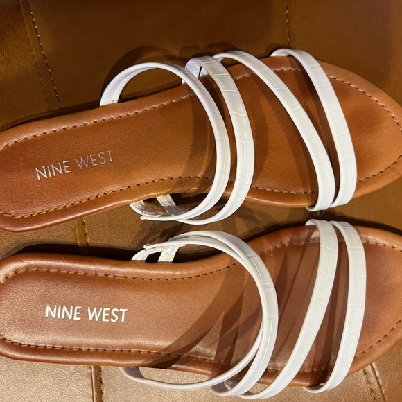 Nine West Shoes - NINE WEST SANDALS Sz 8.5 White slip on slides.Gently loved like new cond…